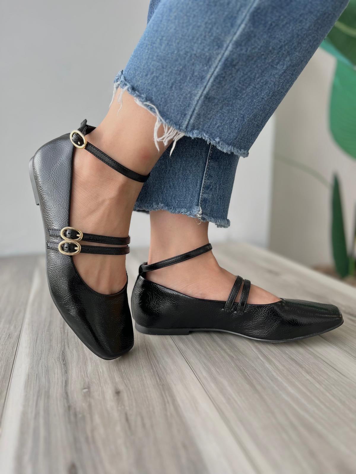 Brauli black ballerina 6,7,8 - Stela The Shoetique