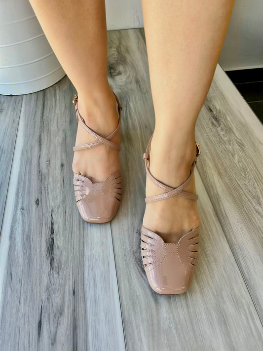 Rocco beige heel 8 - Stela The Shoetique