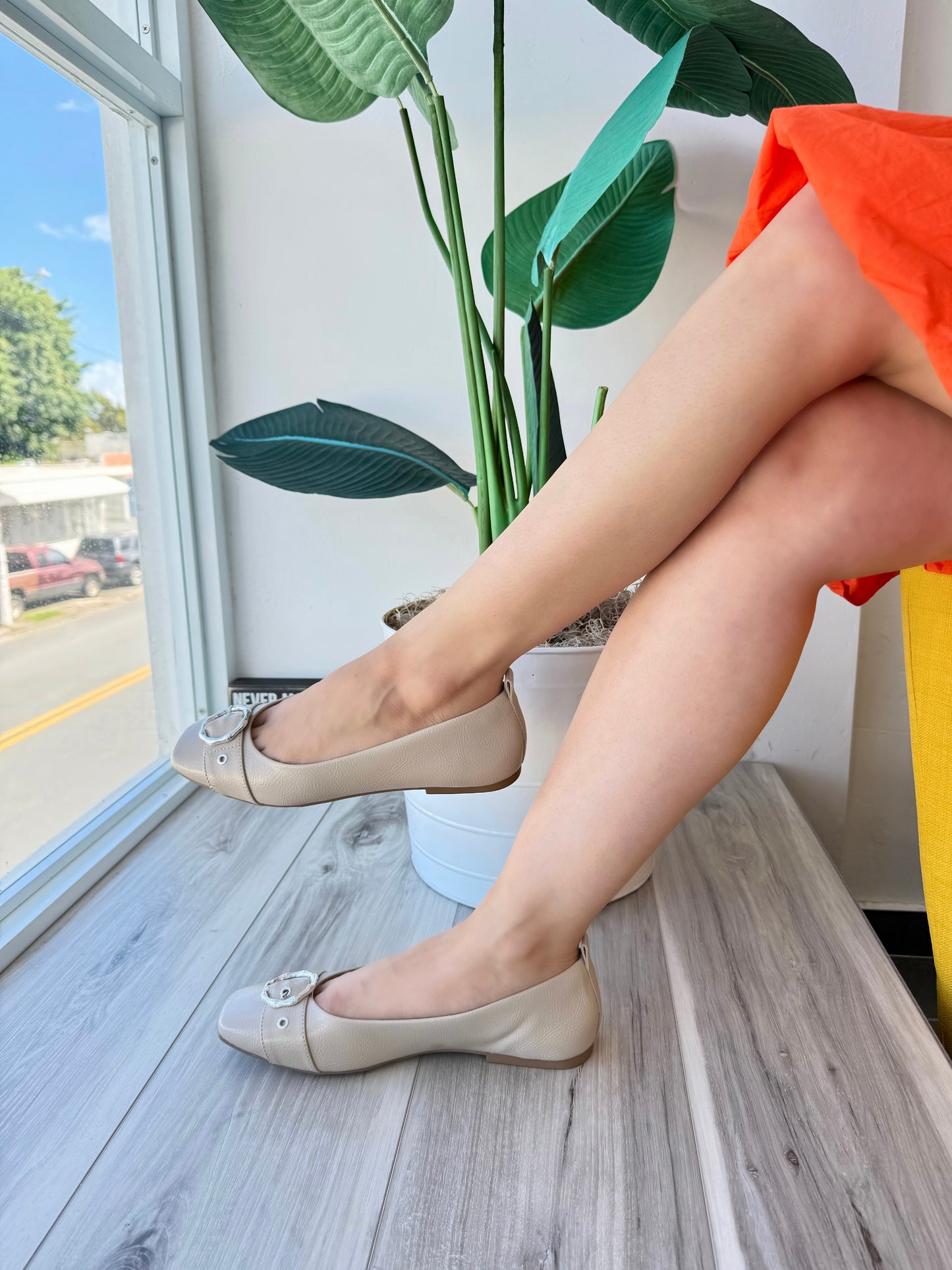 Antonella beige ballerina