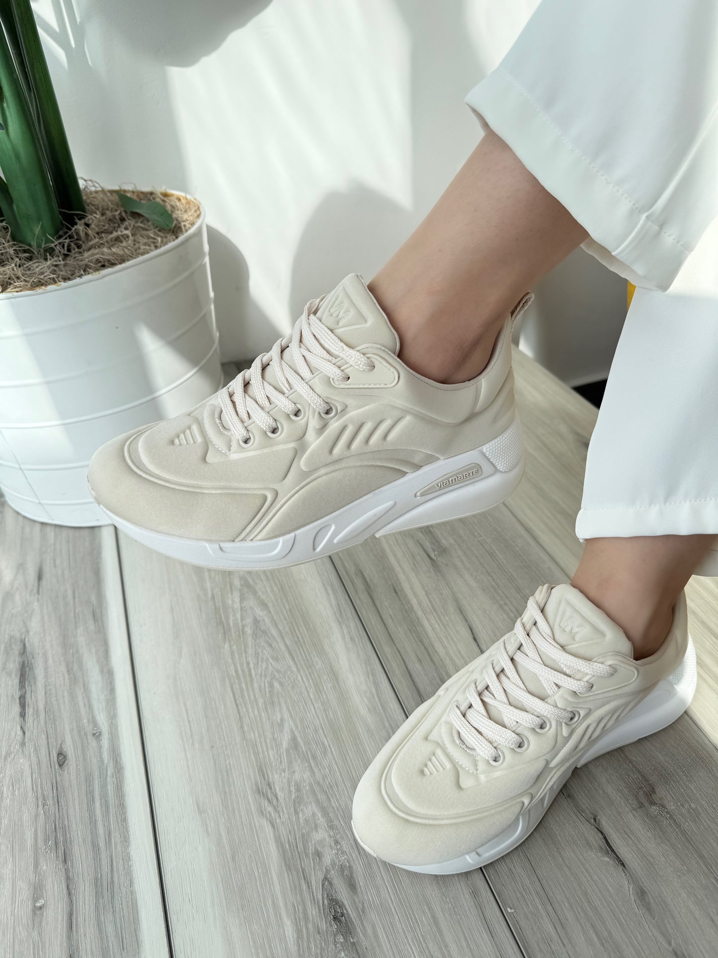 Inna Beige Sneaker - Stela The Shoetique