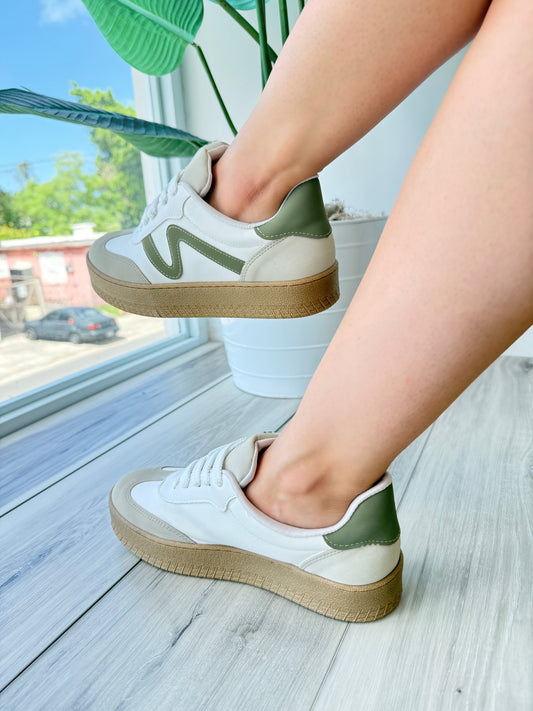 Ronald white green - Stela The Shoetique