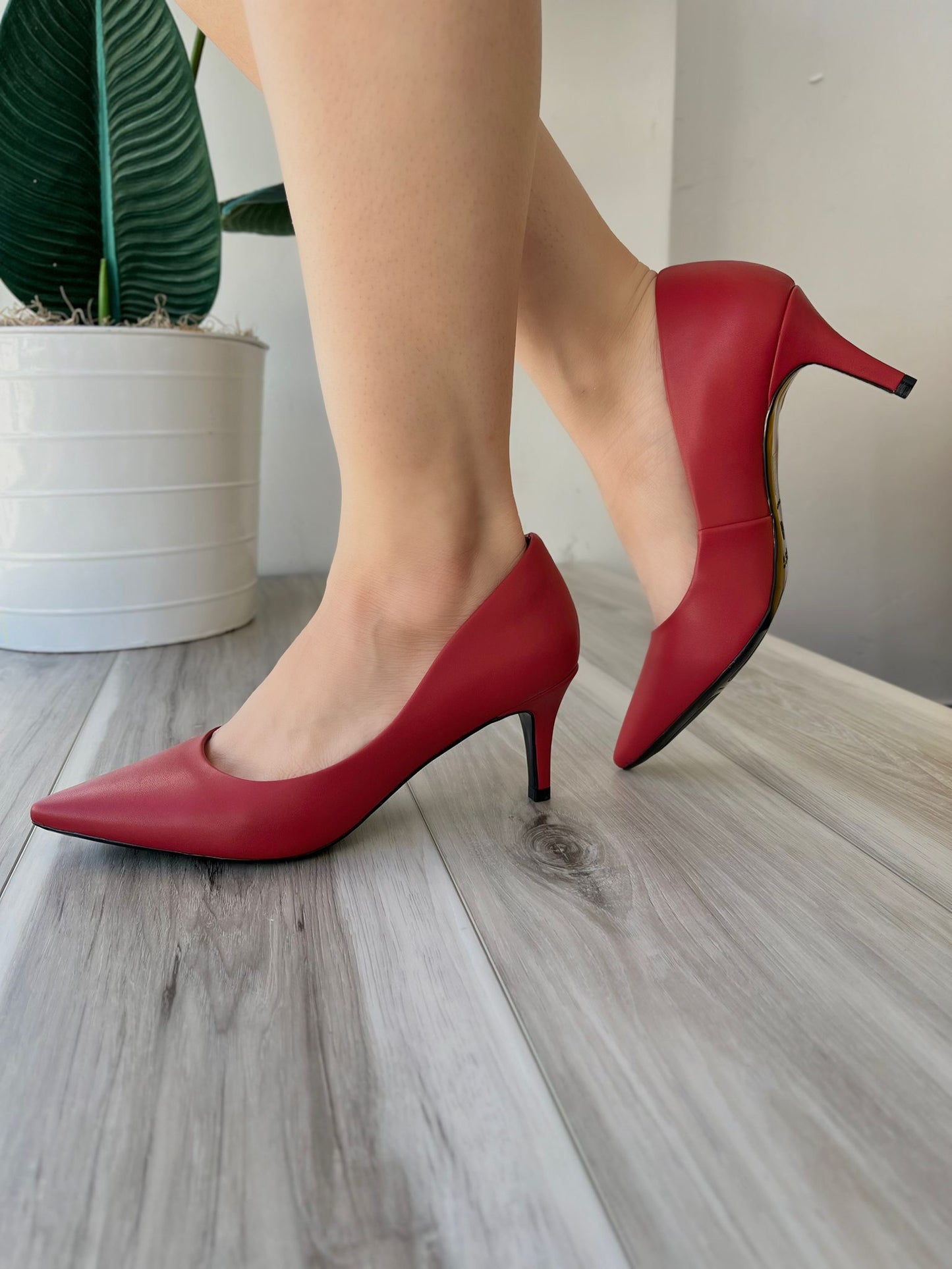 Pauli red heel 6,7,8 - Stela The Shoetique