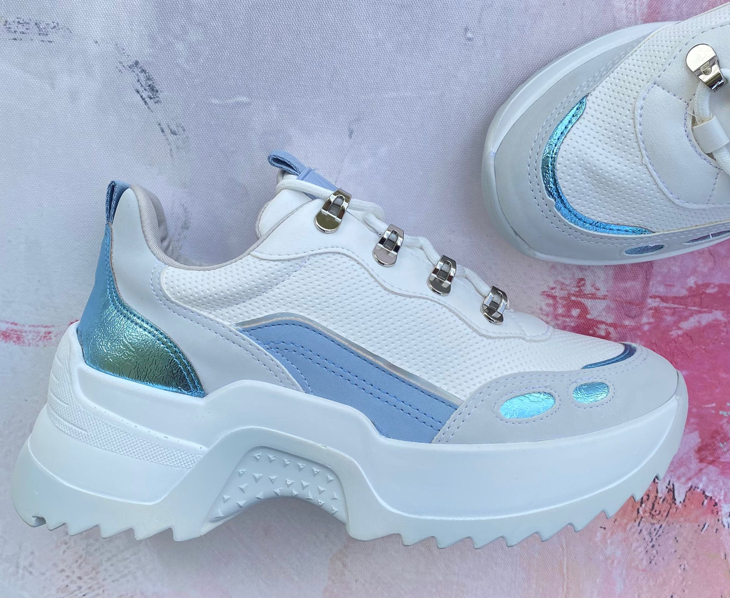 METALLIC DETAIL CHUNKY SNEAKER 11601-04- FINAL SALE