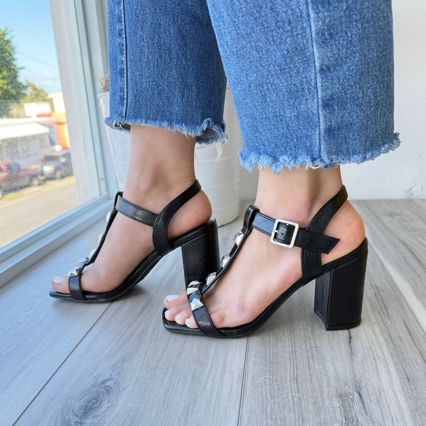 Athena black heel