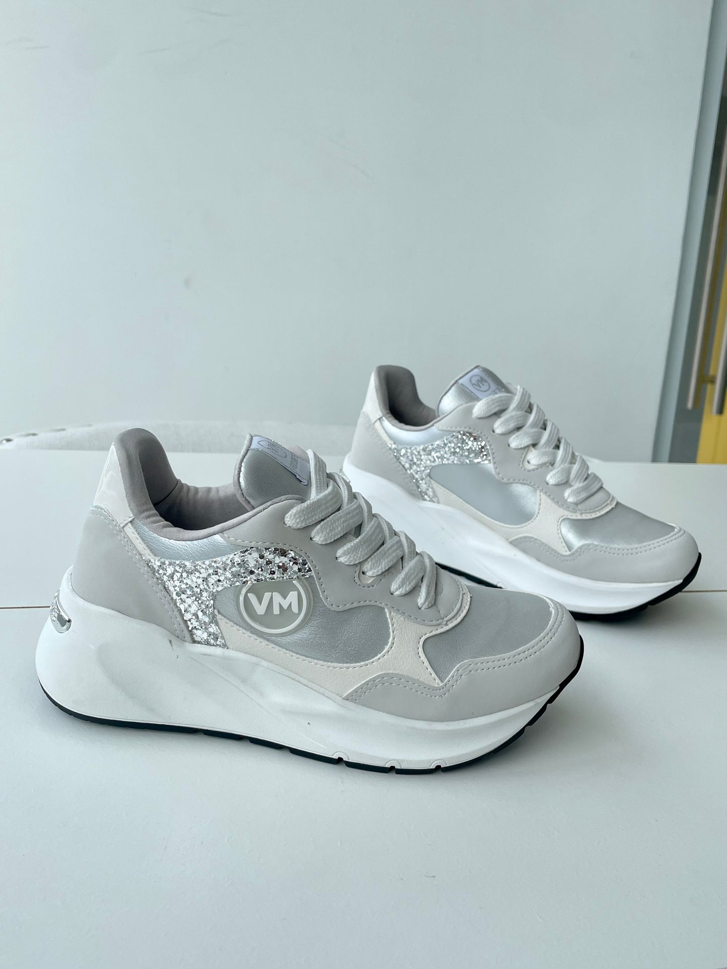 SHINY SILVER SNEAKER 17204-01- FINAL SALE