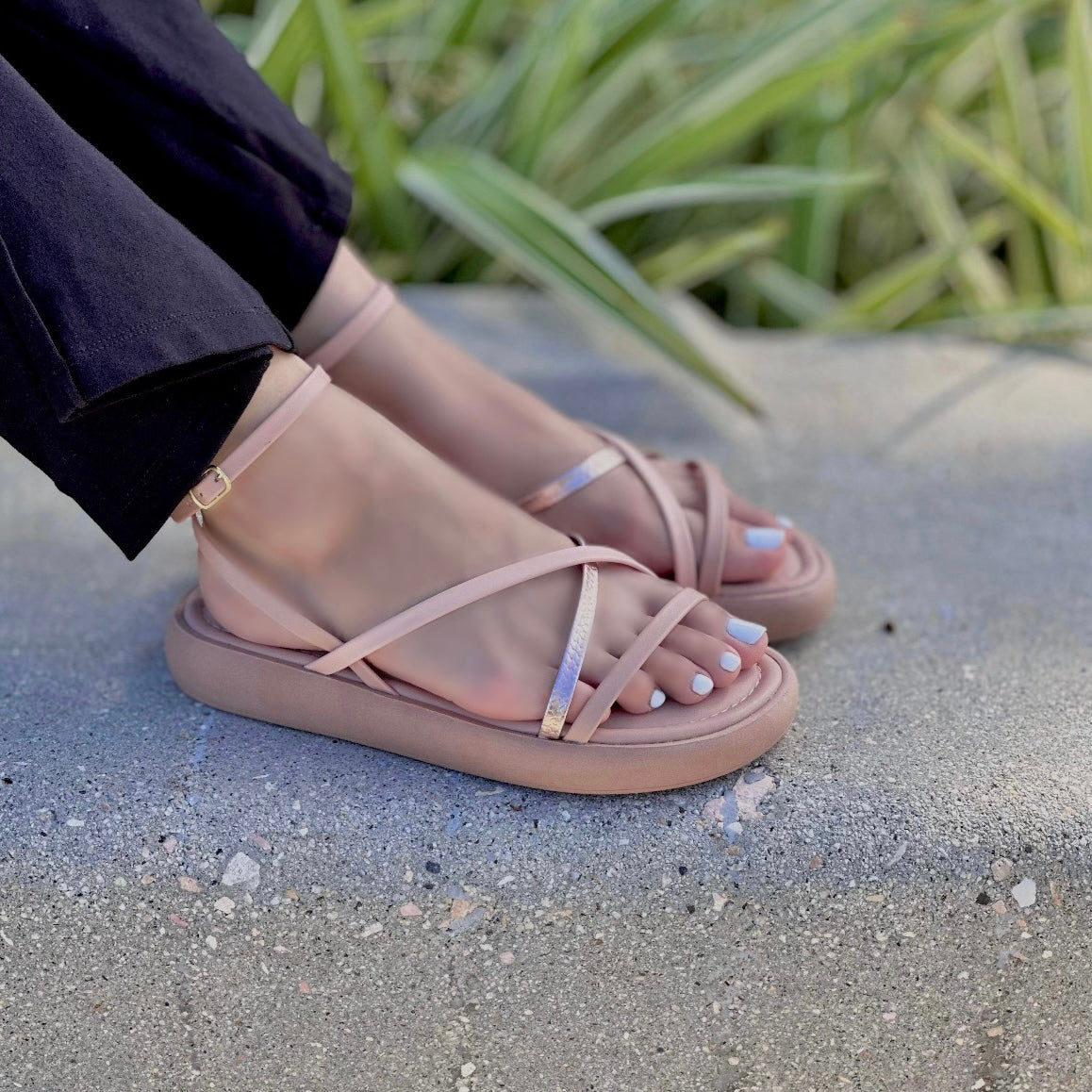 Zara beige flat - Stela The Shoetique