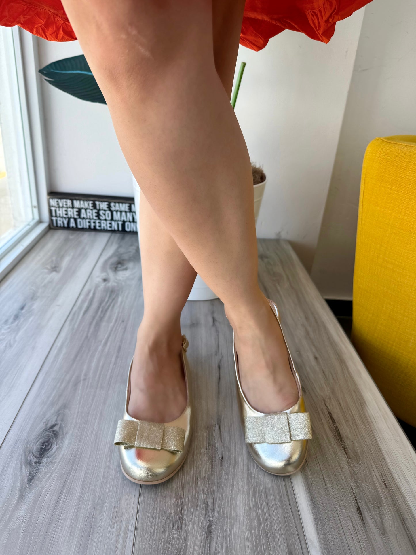 Rossie gold slingback- 5