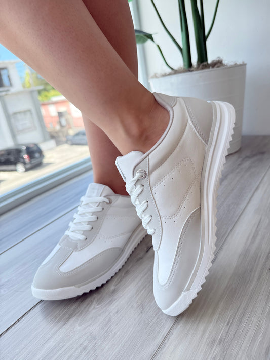 Leonel white grey - Stela The Shoetique