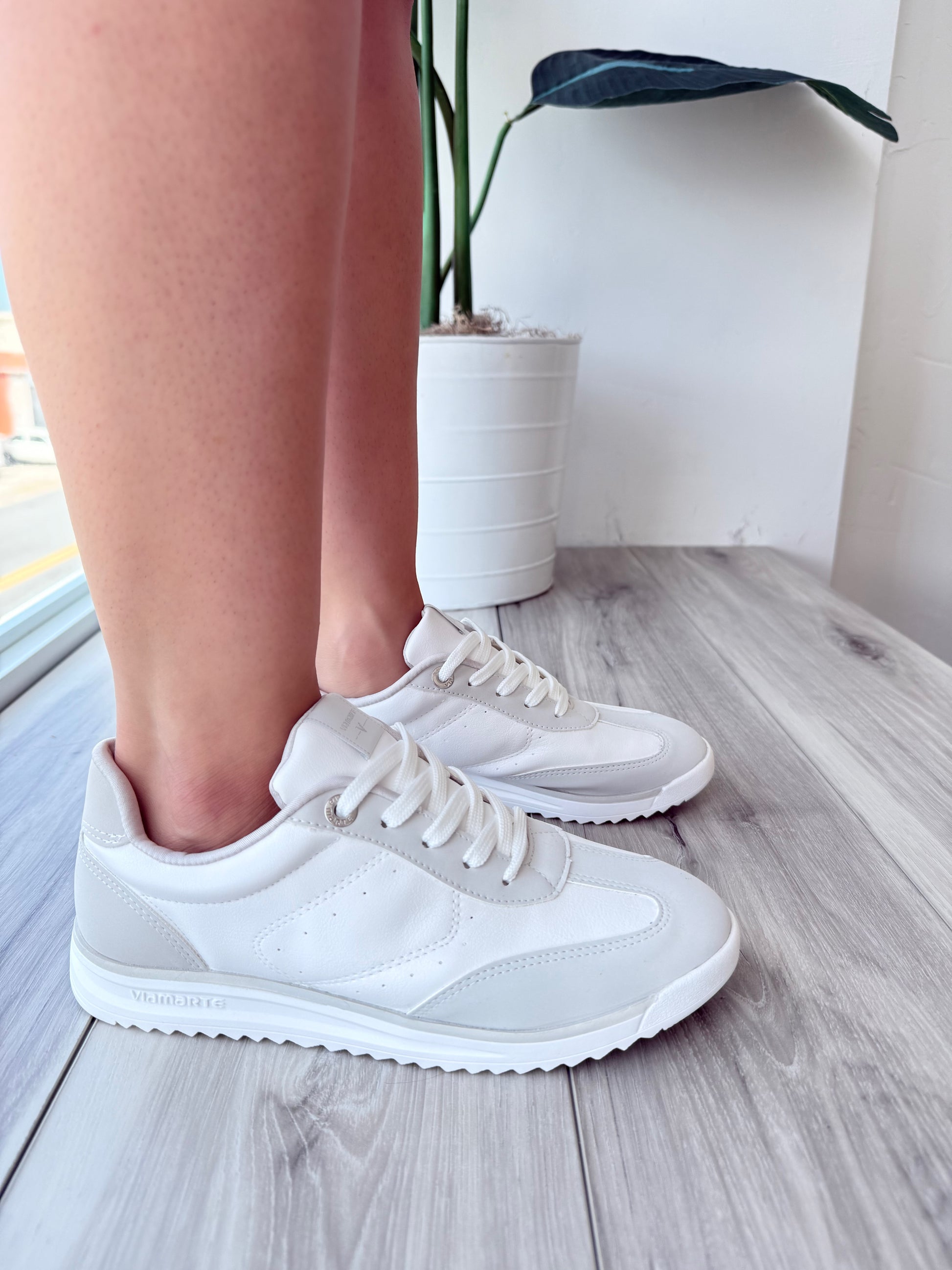 Leonel white grey - Stela The Shoetique