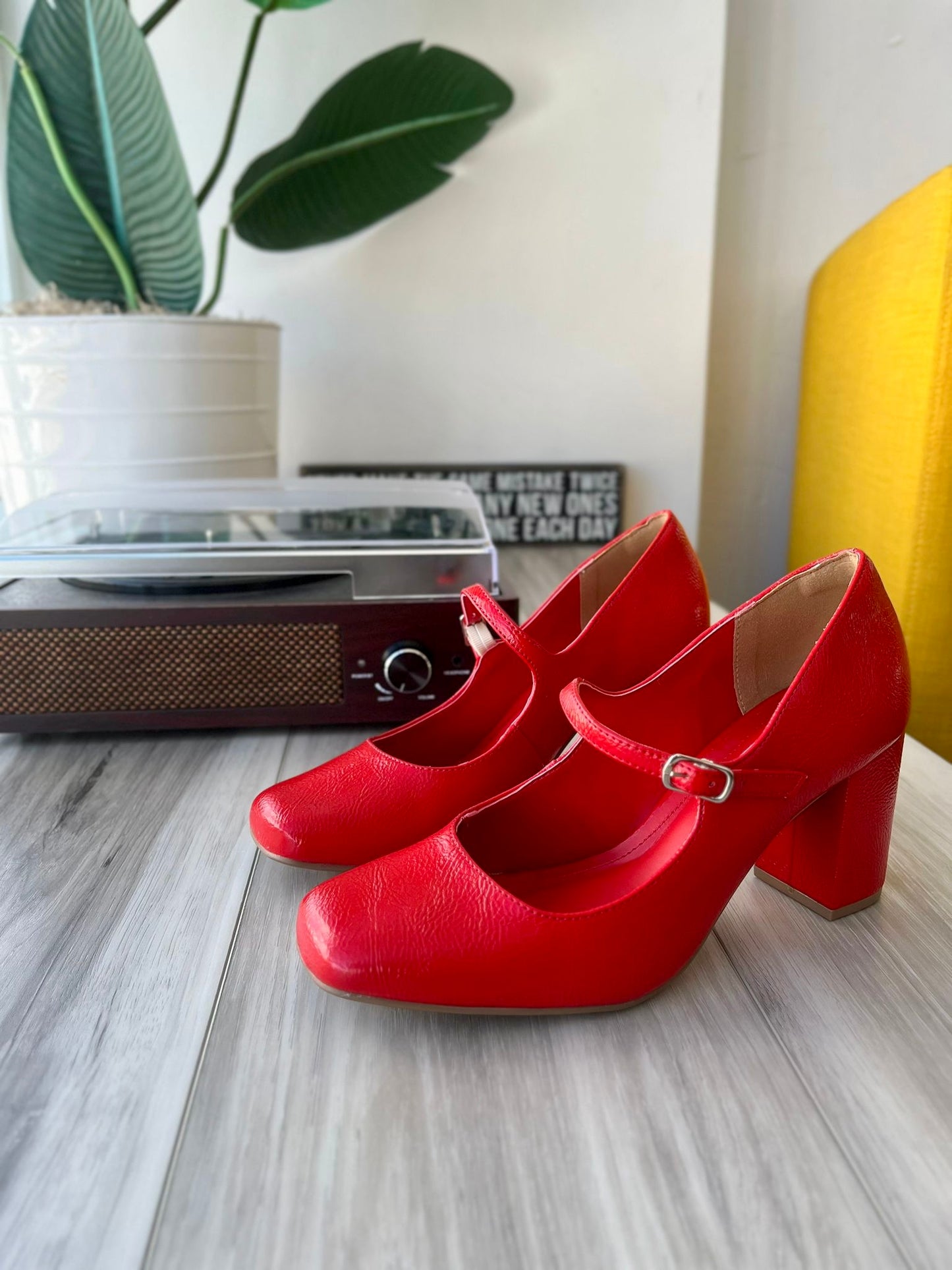 Bambi red heel 5,6,7,8 - Stela The Shoetique