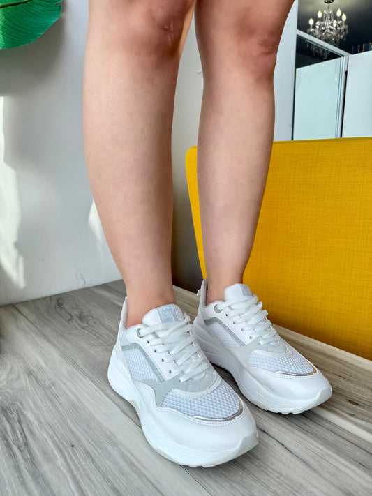 Beth white/grey 6,7,8 - Stela The Shoetique