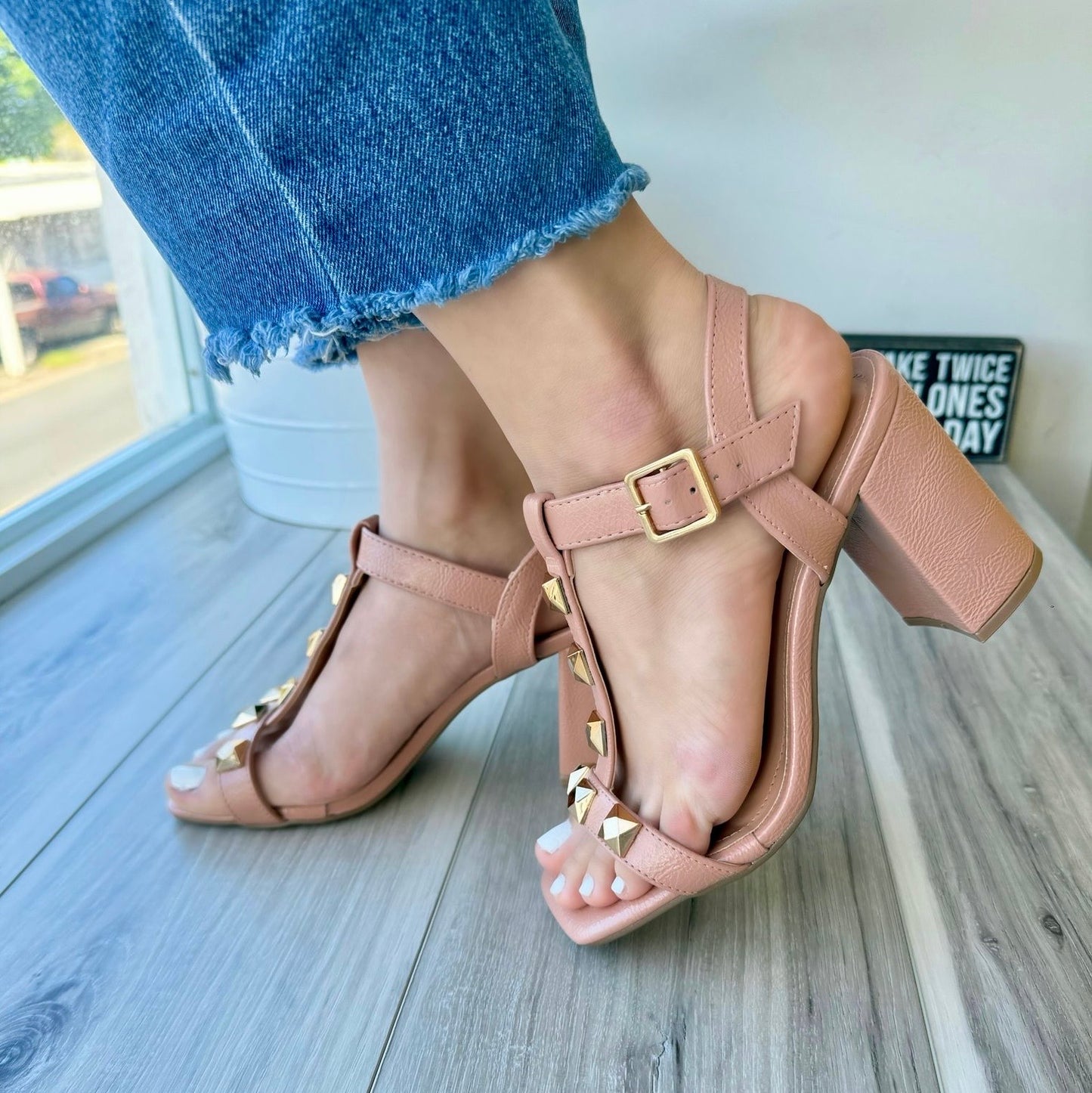 Athena beige heel - Stela The Shoetique