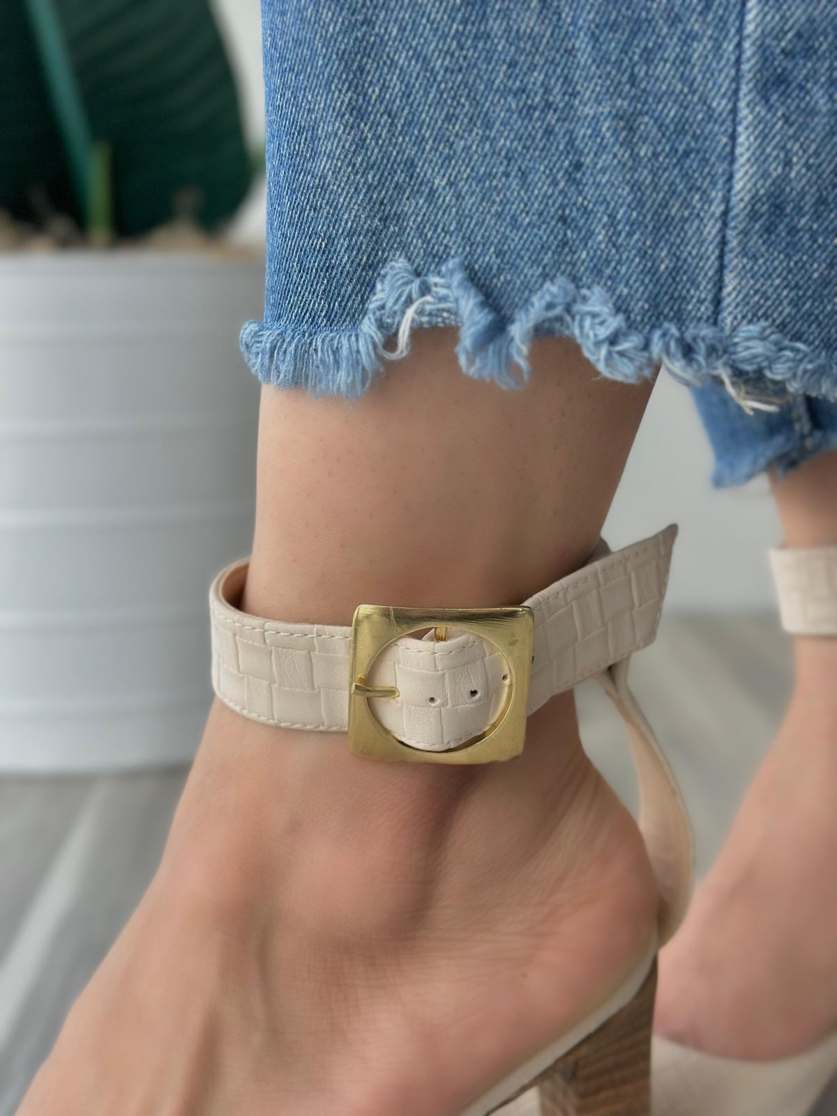 Dory off white heel 6,8 - Stela The Shoetique