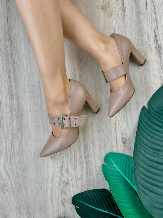 Felicia beige heel 6,8 - Stela The Shoetique