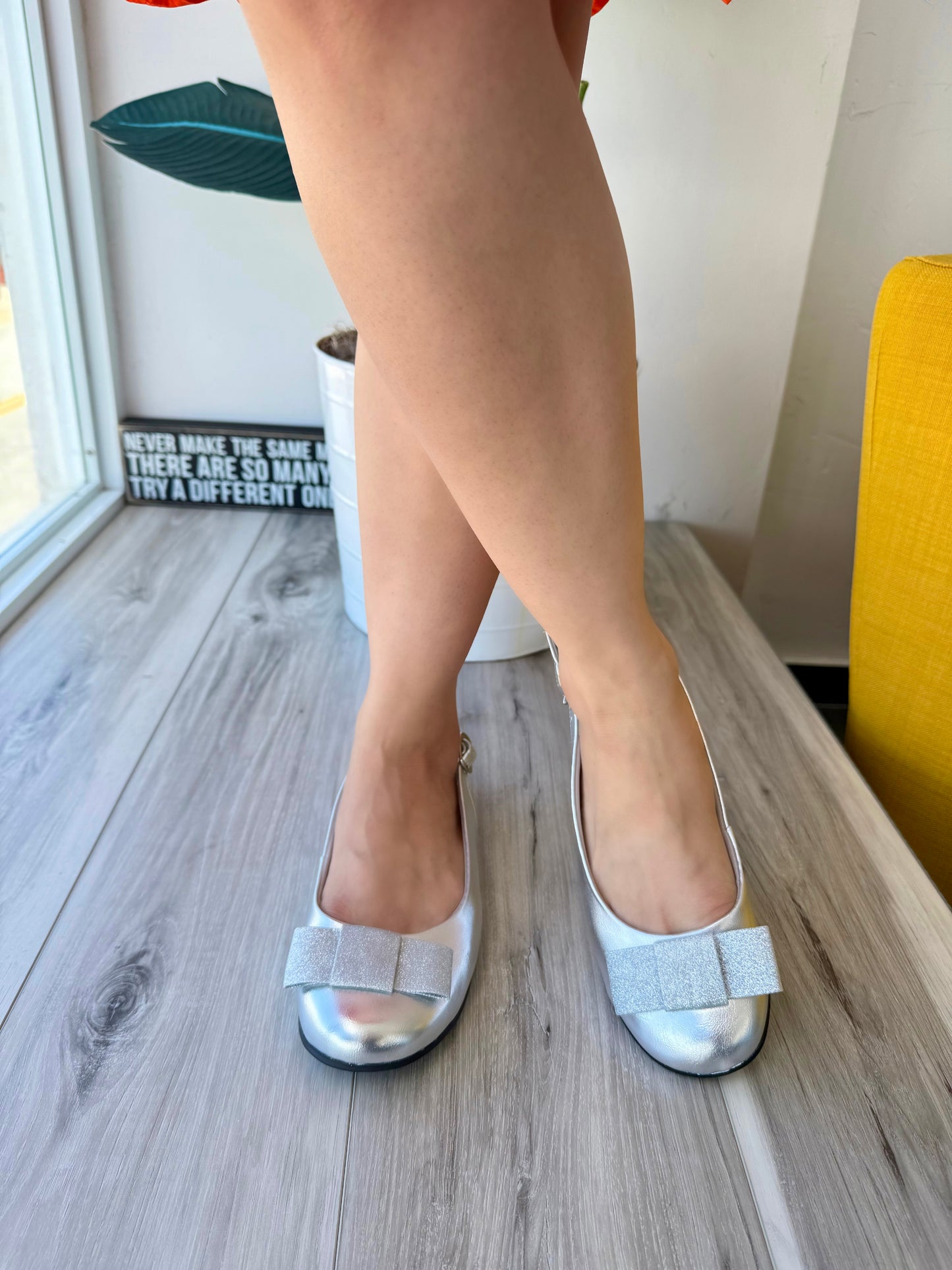 Rossie silver slingback 5,7,8