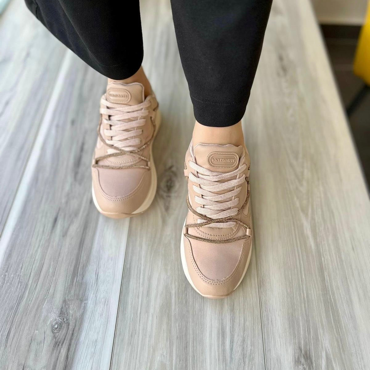 Yamila Creme Sneaker 6 - Stela The Shoetique