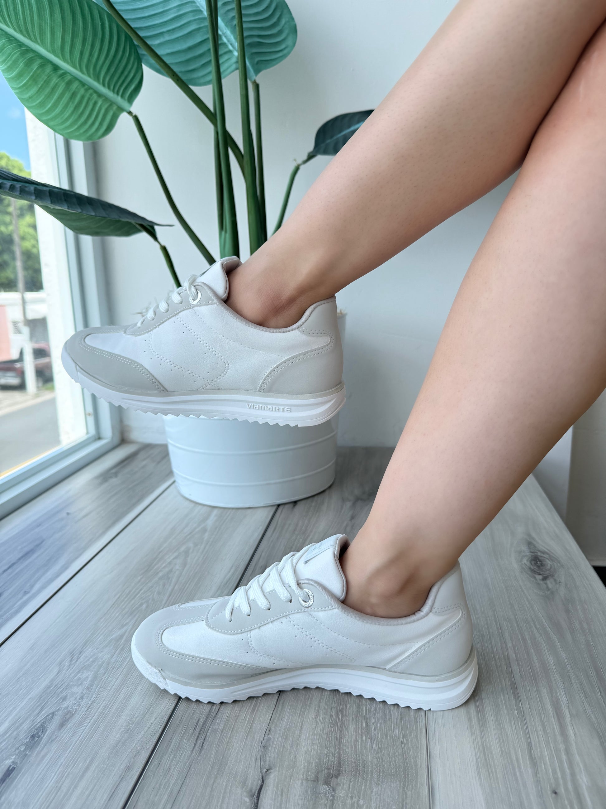 Leonel white grey - Stela The Shoetique