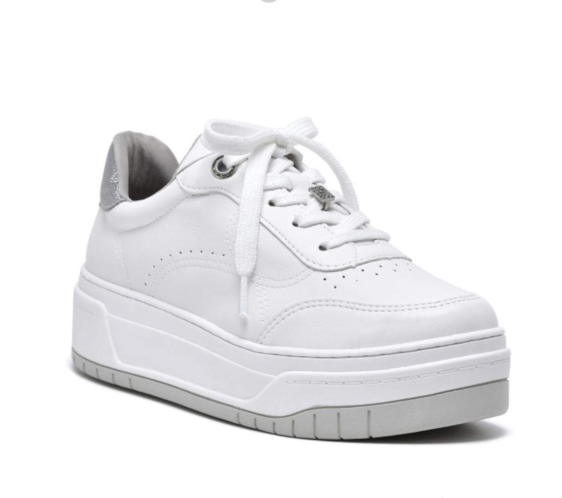 SILVER ACCENT WHITE SNEAKER 12502-05