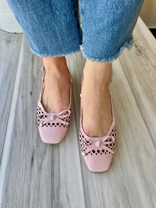 Poppy pink slingback - Stela The Shoetique