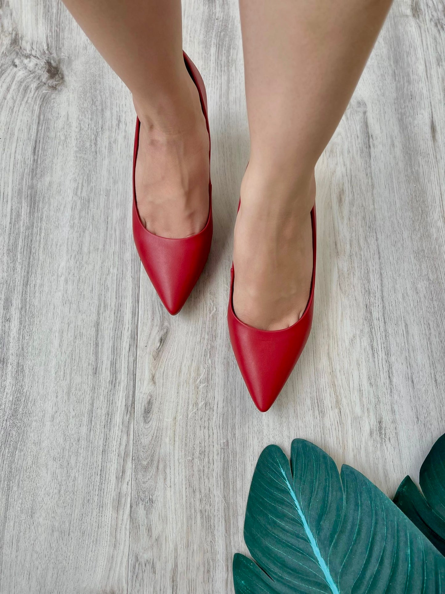 Pauli red heel 6,7,8 - Stela The Shoetique