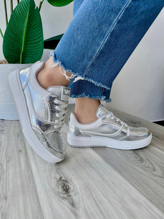 Pam silver sneaker 6,8 - Stela The Shoetique
