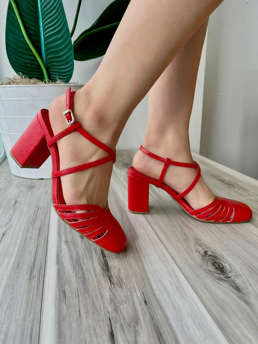 Rocco red heel 7 - Stela The Shoetique