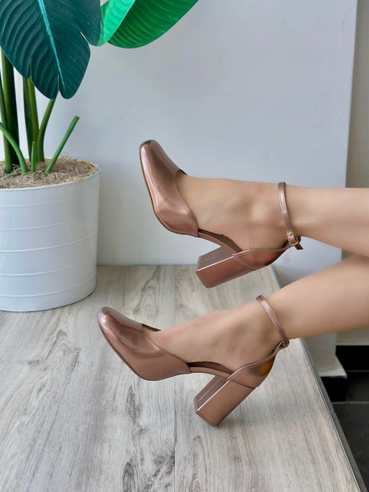 Steph bronze heel 9,10 - Stela The Shoetique