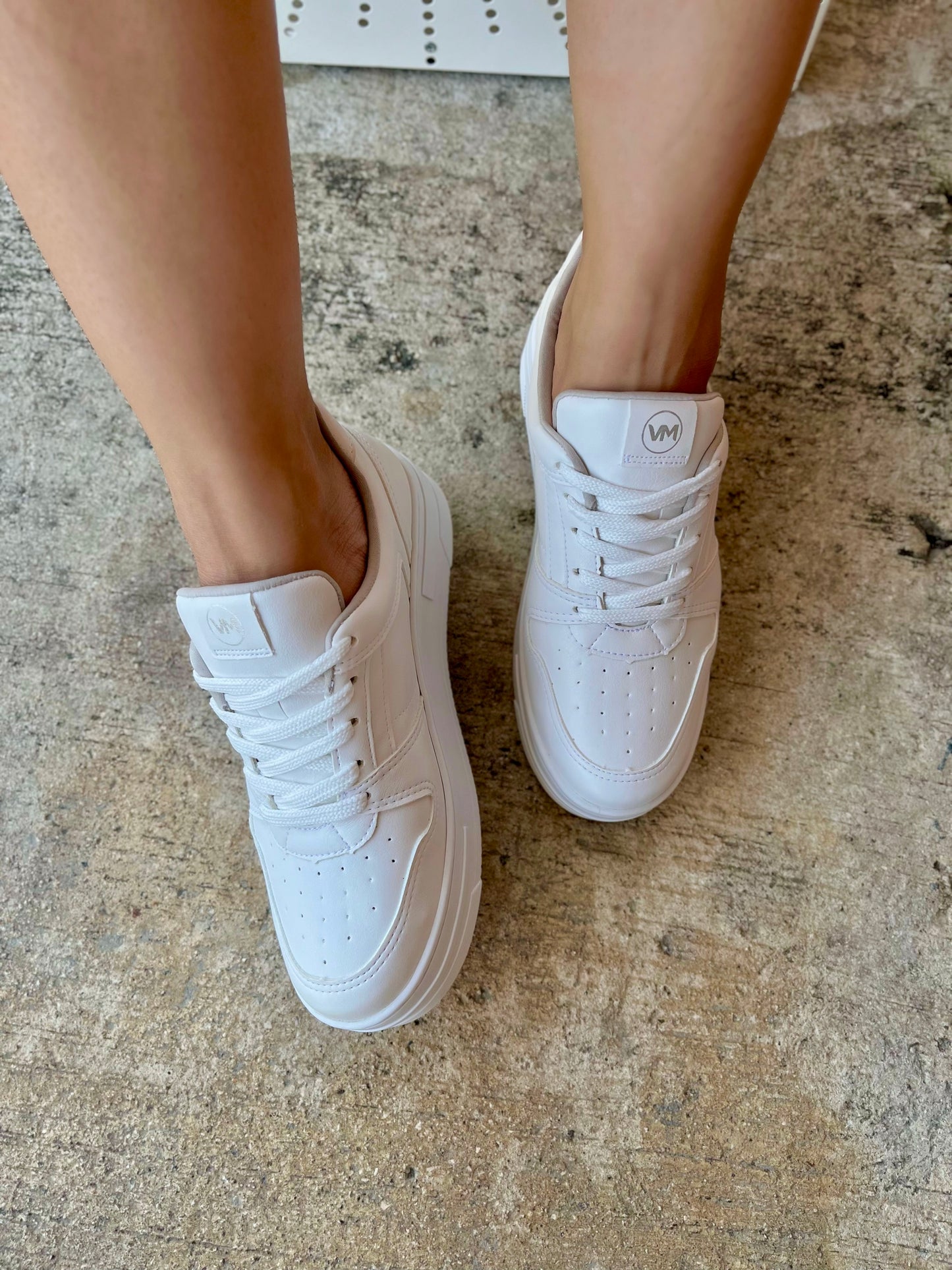Guadalupe White Platform Sneaker - Stela The Shoetique