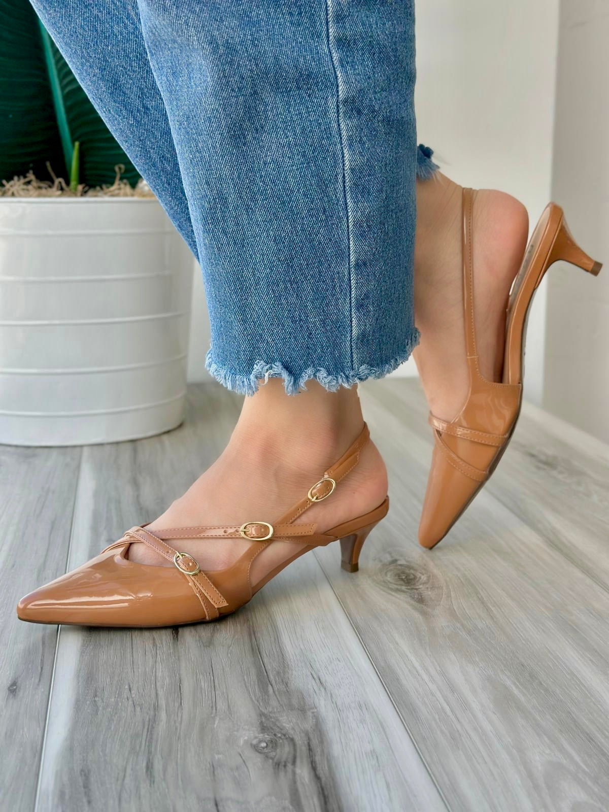 Galilea camel heel - Stela The Shoetique
