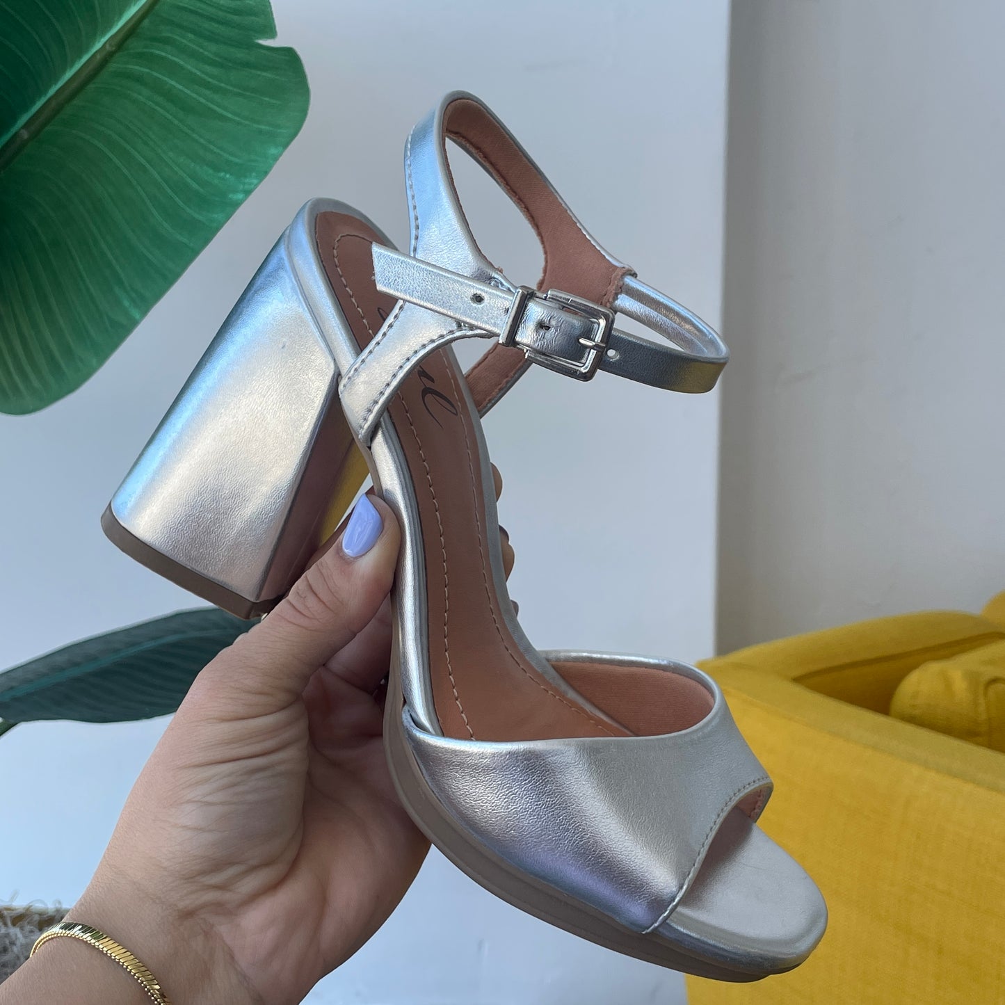 Aina silver Heel 5,6,8,9,10,11 - Stela The Shoetique