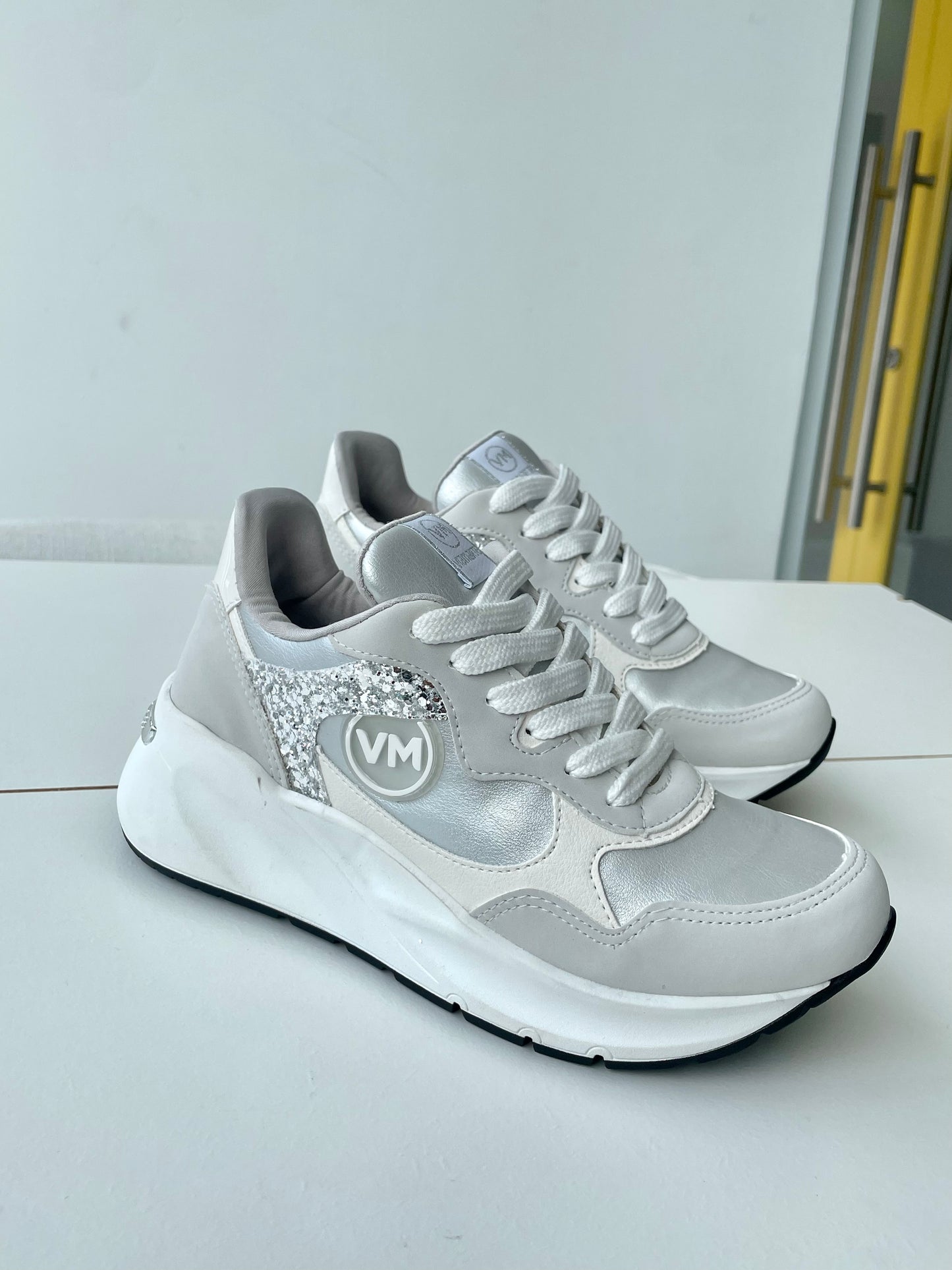 SHINY SILVER SNEAKER 17204-01- FINAL SALE