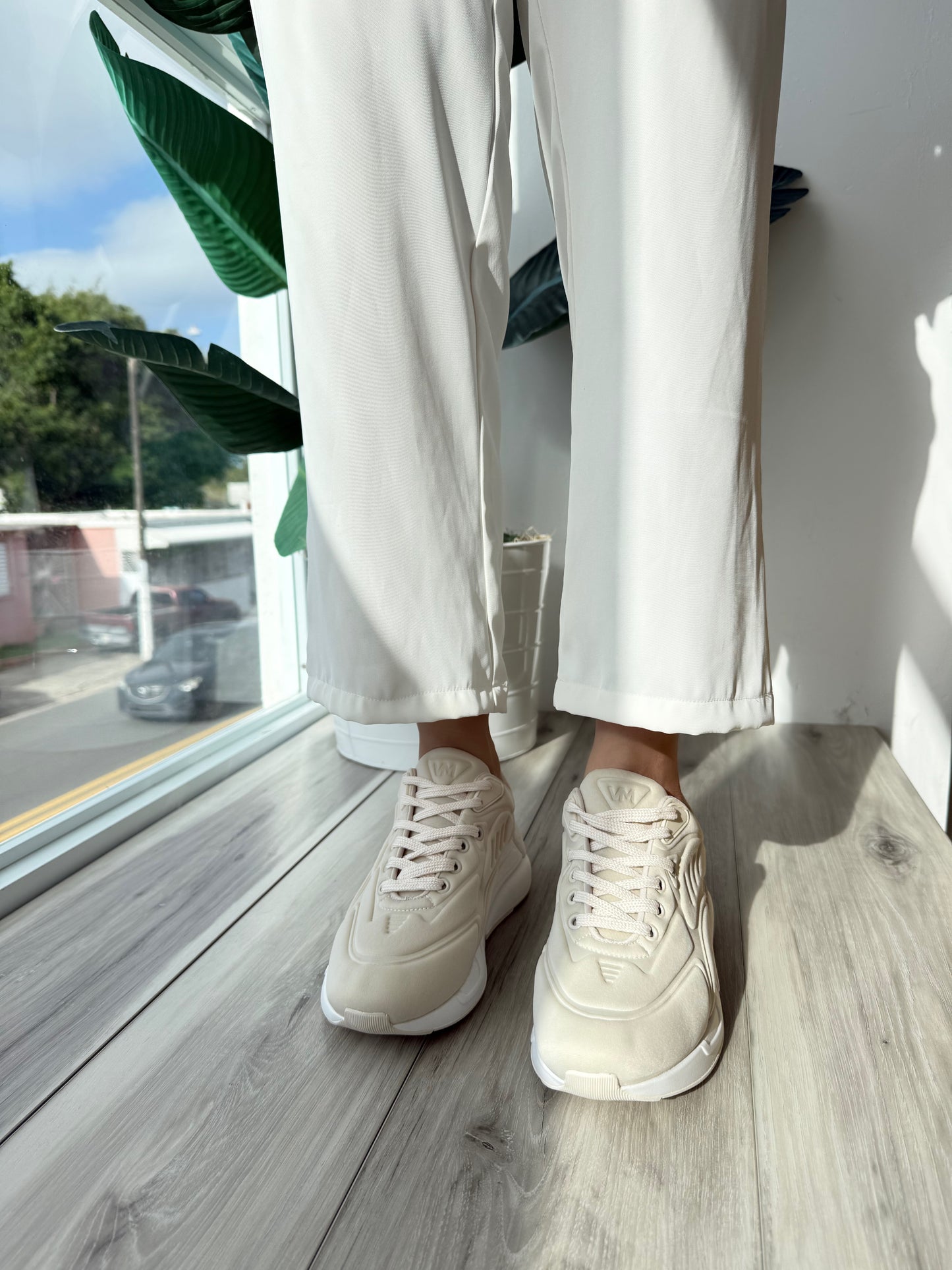 Inna Beige Sneaker - Stela The Shoetique