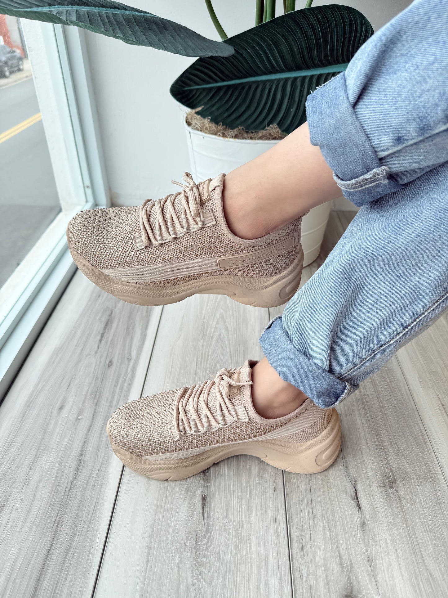Venecia Rhinestone Studded Sneaker