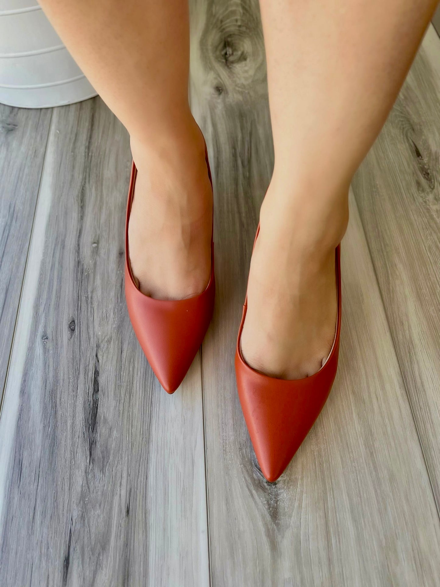 Karly orange heel 4,7,8 - Stela The Shoetique