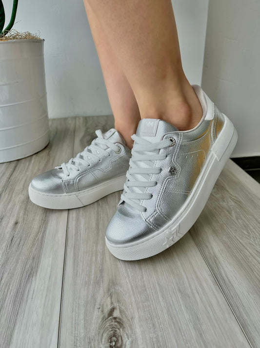 Niko silver sneaker - Stela The Shoetique