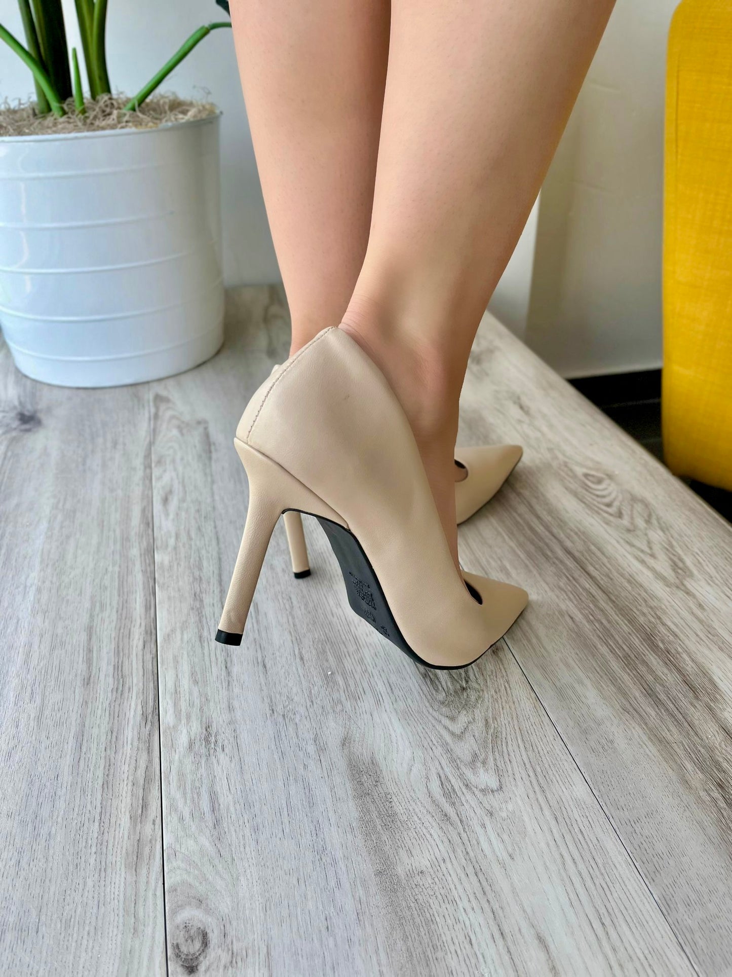 Laia Beige Stiletto 10,11 - Stela The Shoetique