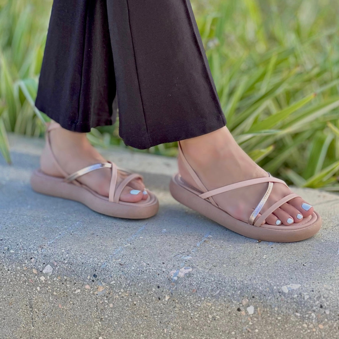 Zara beige flat - Stela The Shoetique