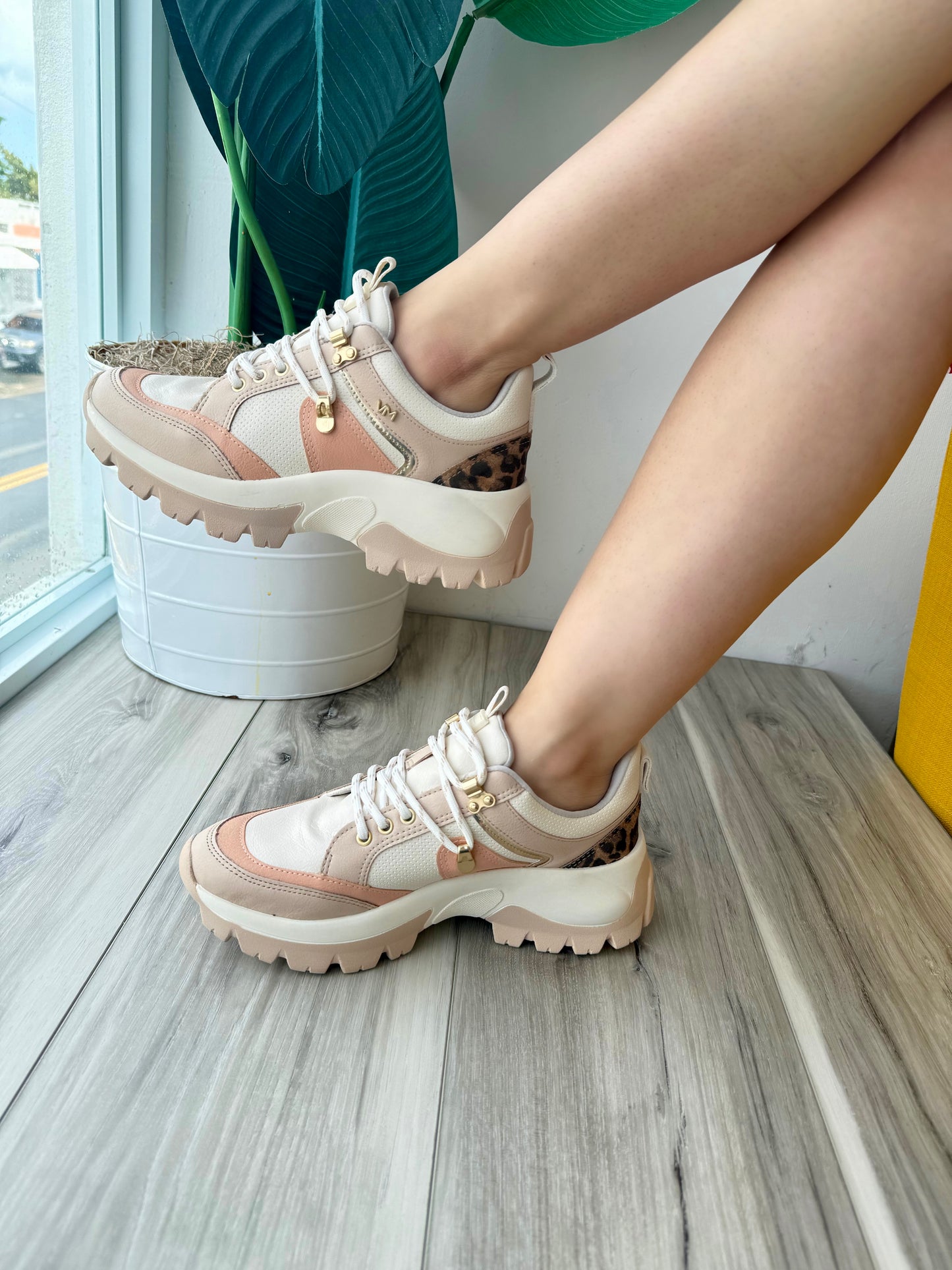 Claire Leopard Creme Sneaker - Stela The Shoetique