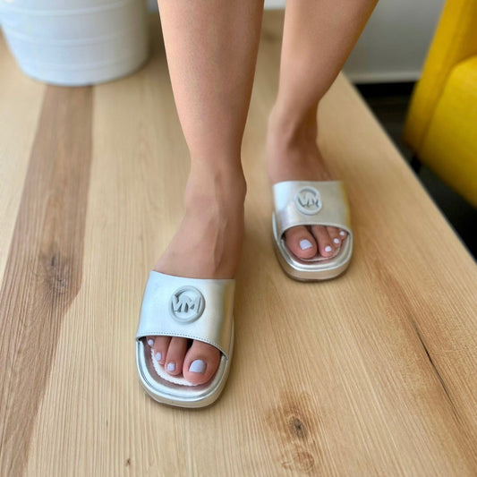 Deka silver flat 6,7 - Stela The Shoetique