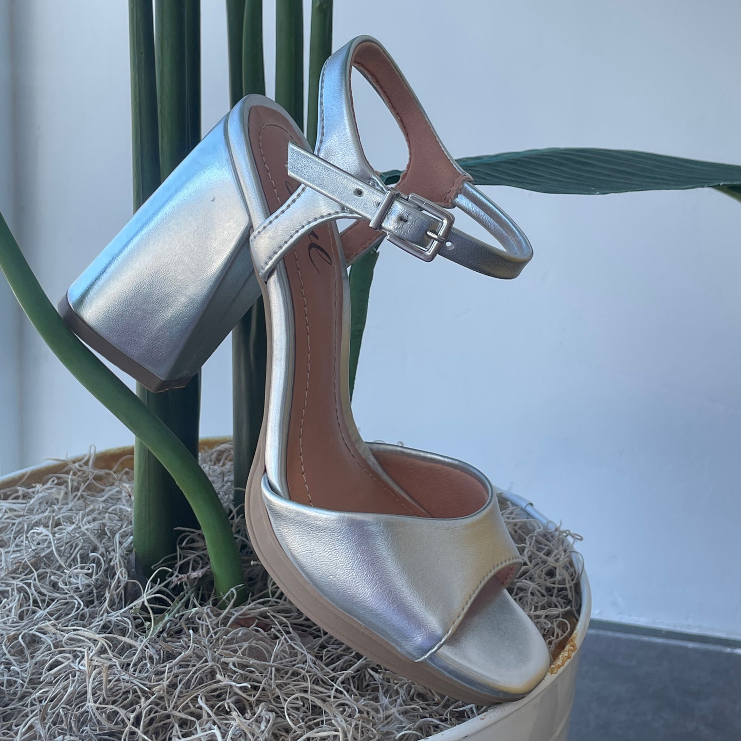 Aina silver Heel 5,6,8,9,10,11 - Stela The Shoetique