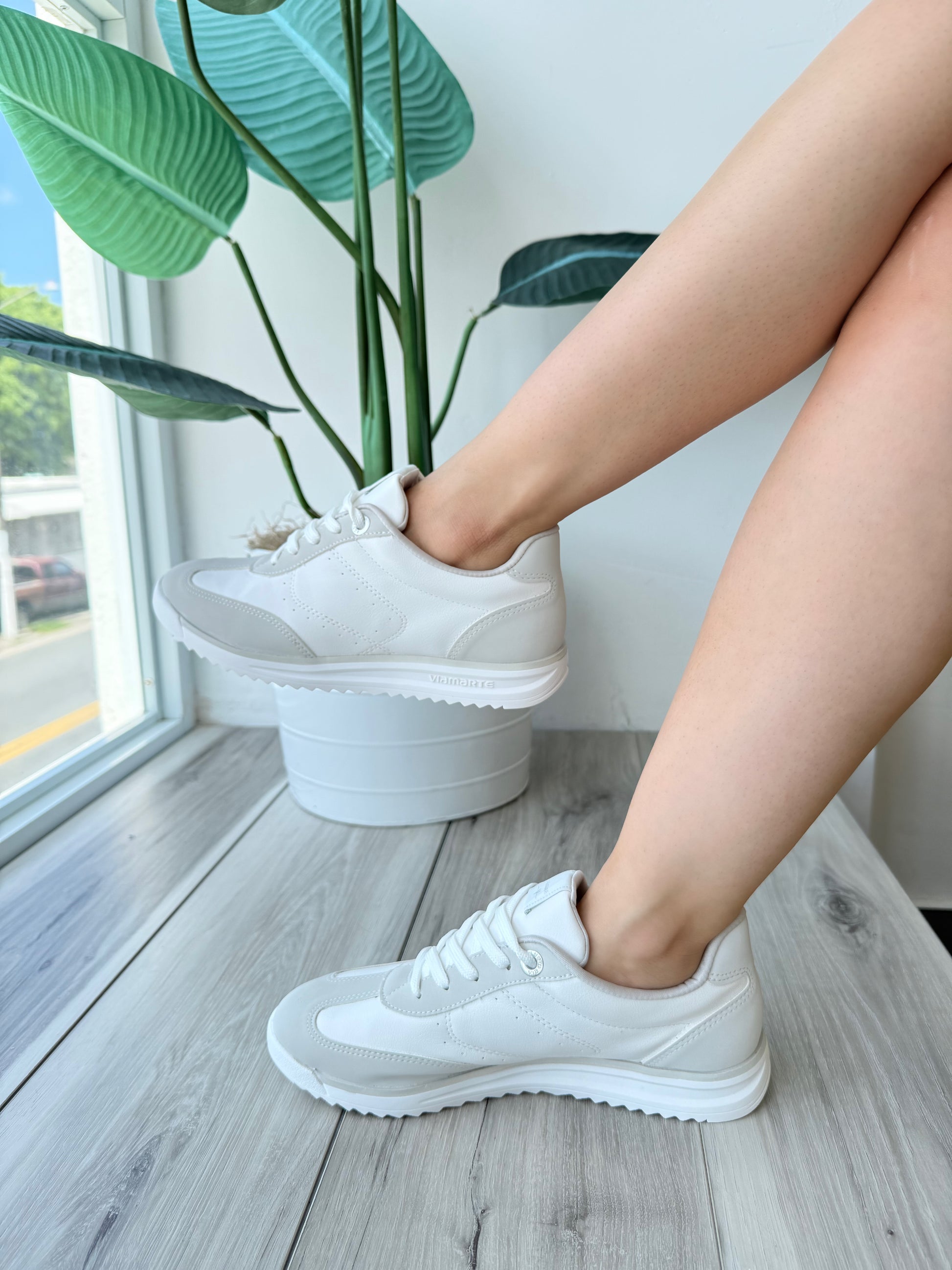 Leonel white grey - Stela The Shoetique