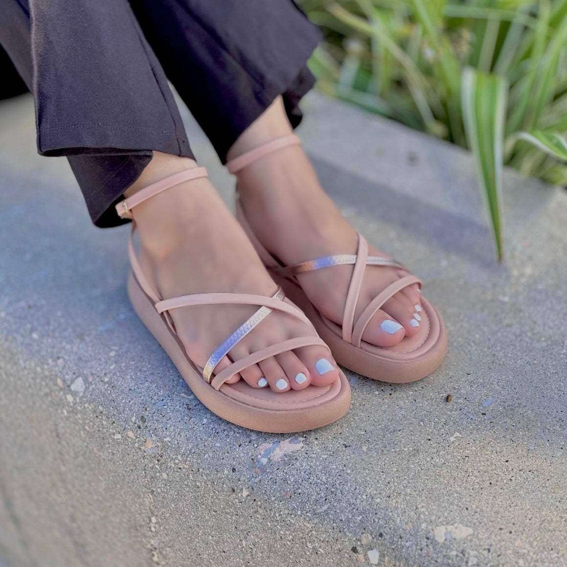 Zara beige flat - Stela The Shoetique