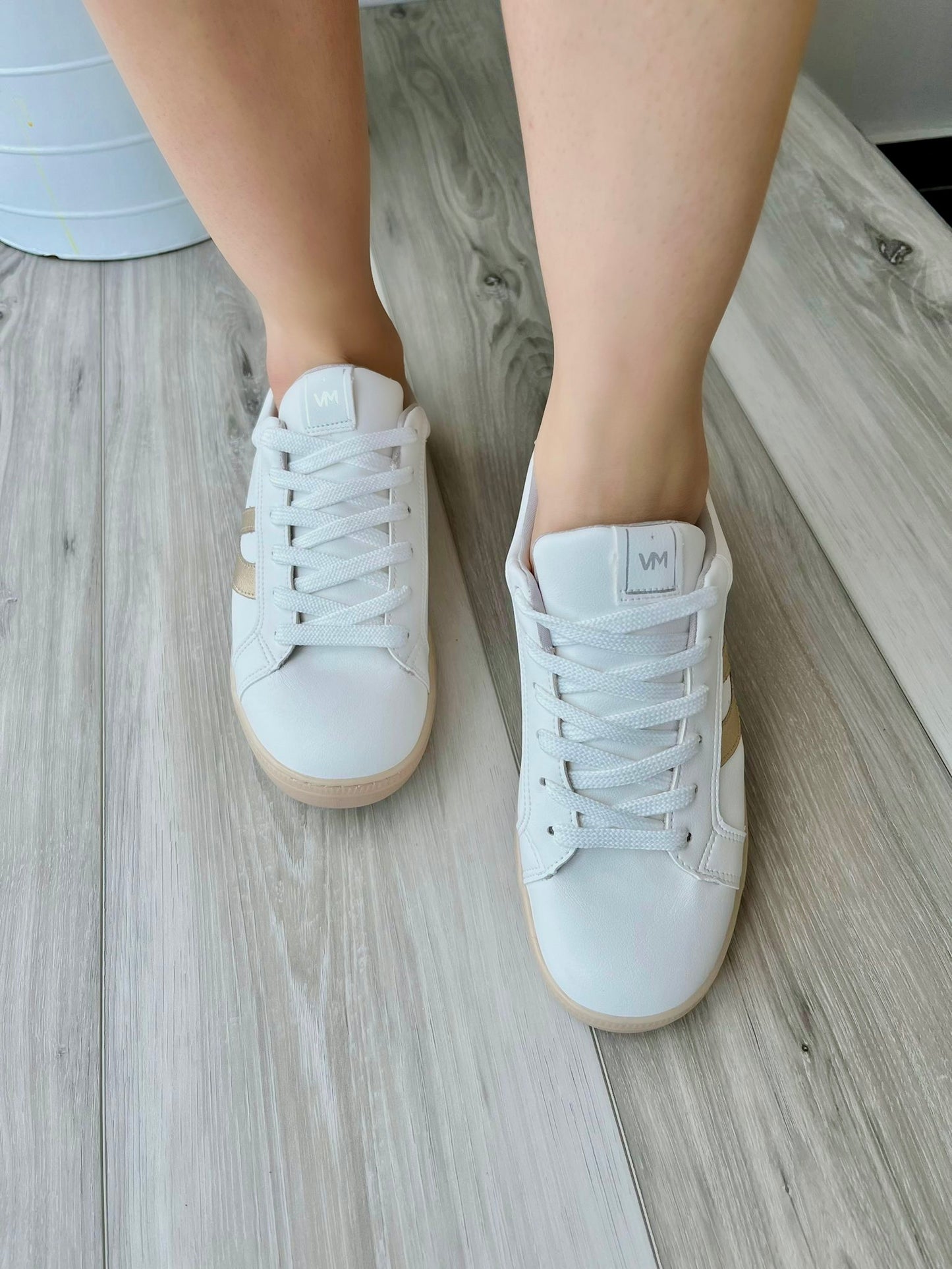 Alejo white gold sneaker 7 - Stela The Shoetique