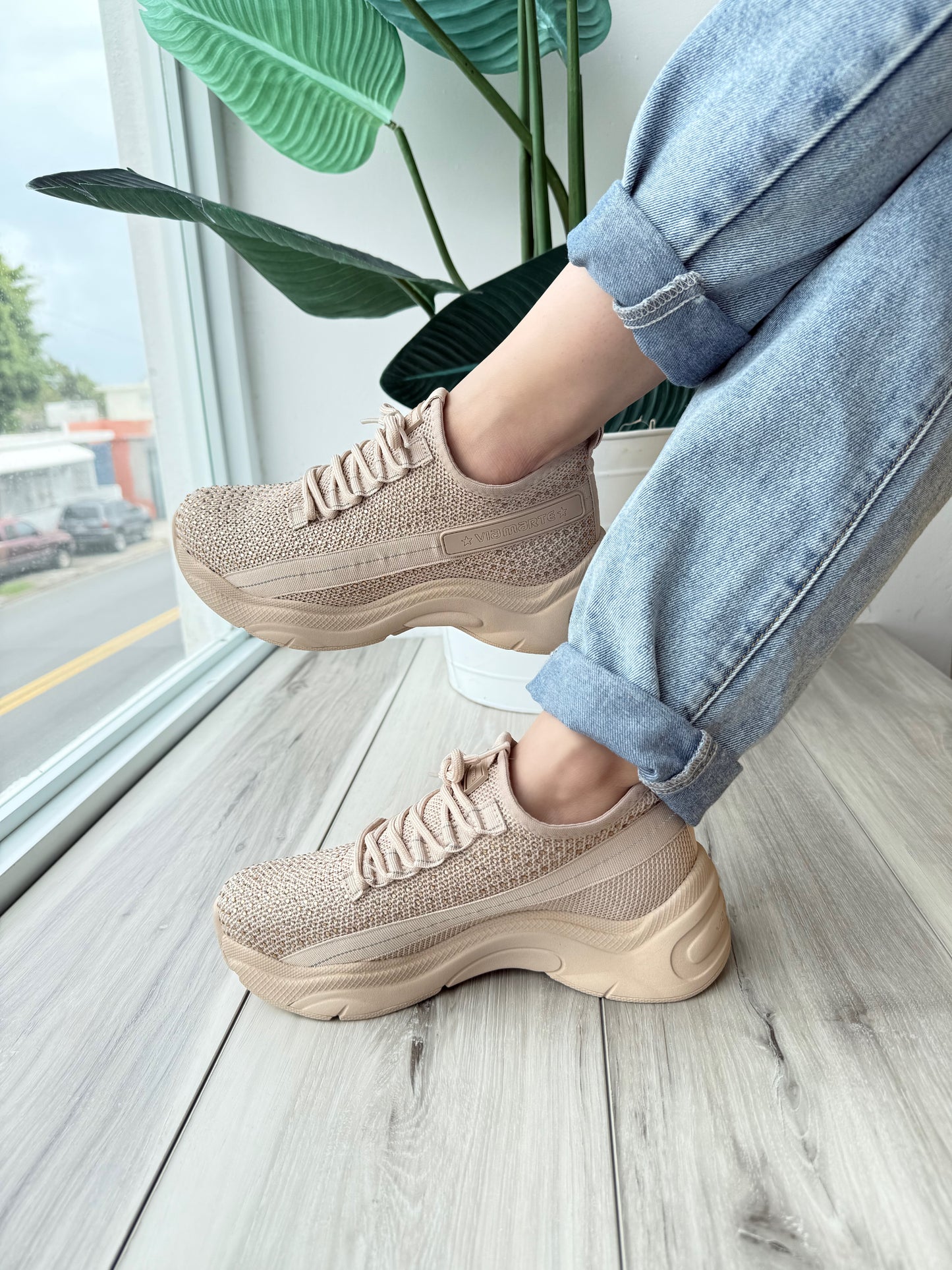 Venecia Rhinestone Studded Sneaker