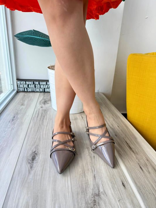 Gaby grey slingback 7,8 - Stela The Shoetique