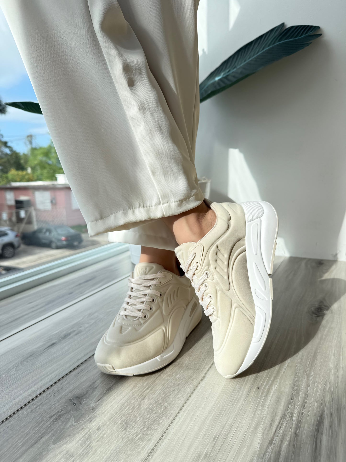 Inna Beige Sneaker - Stela The Shoetique