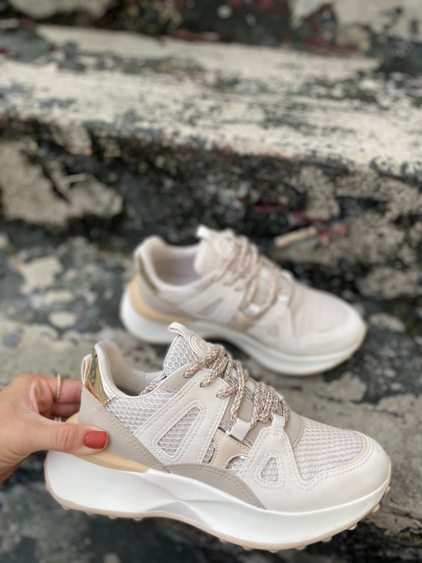 BEIGE TONES SNEAKER 17503-05- FINAL SALE