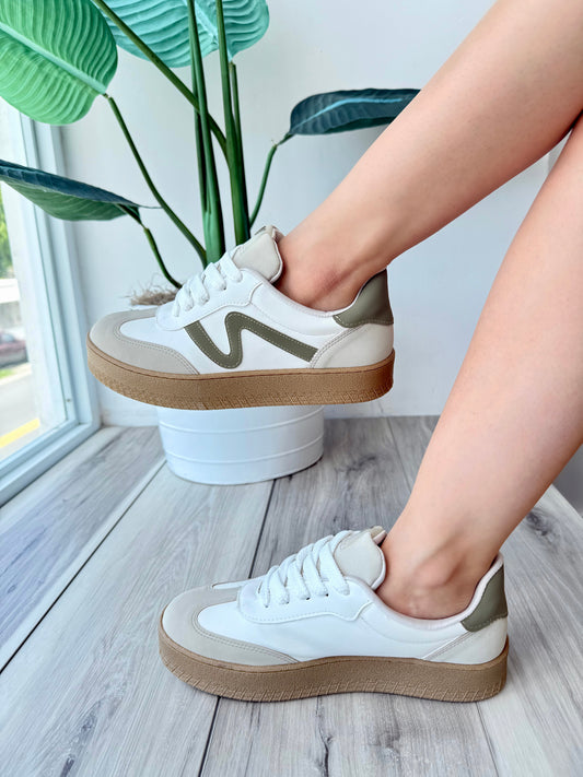 Ronald white green - Stela The Shoetique