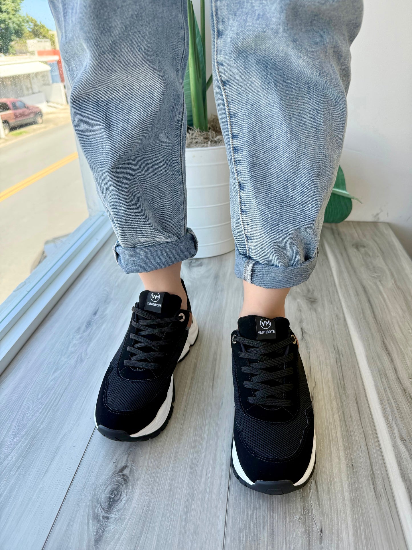 Flavia Leopard Black Sneaker - Stela The Shoetique