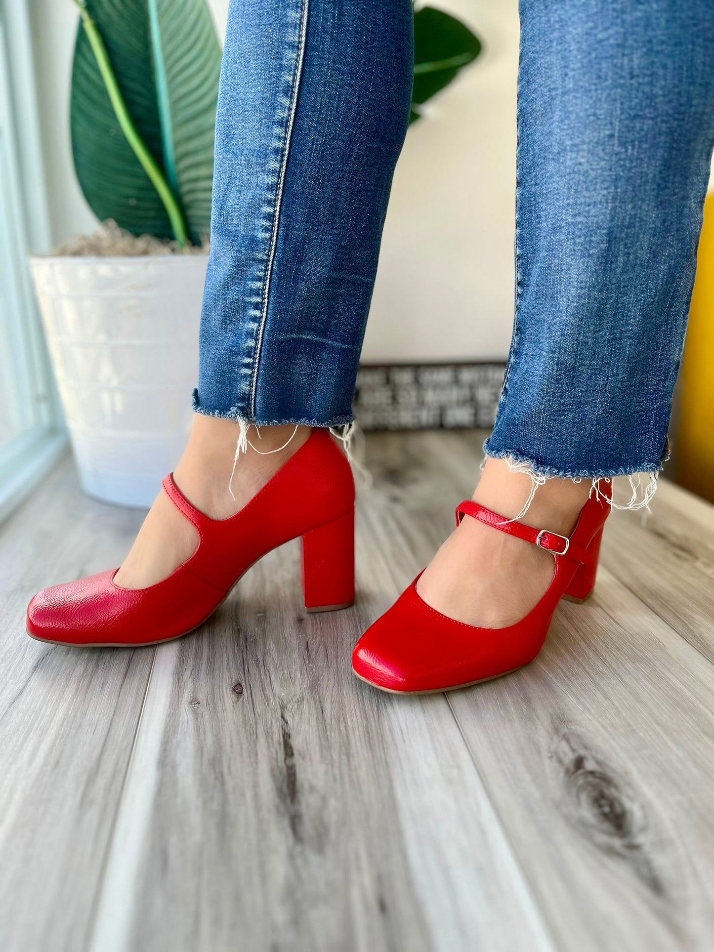 Bambi red heel 5,6,7,8 - Stela The Shoetique